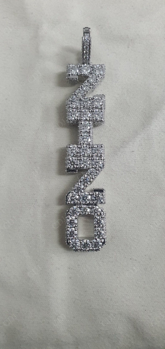 2.75" Sterling Silver Moissanite ZIZO Pendant