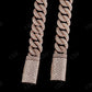 18mm Middle Lock baguette Moissanite S925 Chain