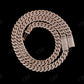 18mm Middle Lock baguette Moissanite S925 Chain