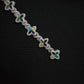Multi Floral Moissanite Silver Bracelet