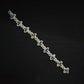 Multi Floral Moissanite Silver Bracelet