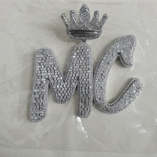 3" Sterling Silver Moissanite MC Pendant