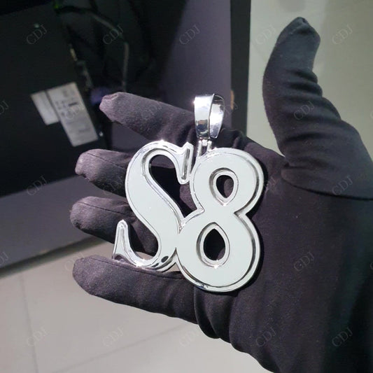 2.5" Sterling Silver S8 Pendant