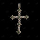 Marquise Cross Silver Moissanite Gold Plated Pendant