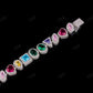 12mm Multi Stone 925 Sterling Silver Moissanite Chain