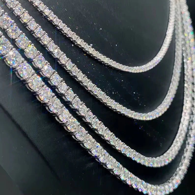 6MM Moissanite 925 Sterling Silver Tennis Chain