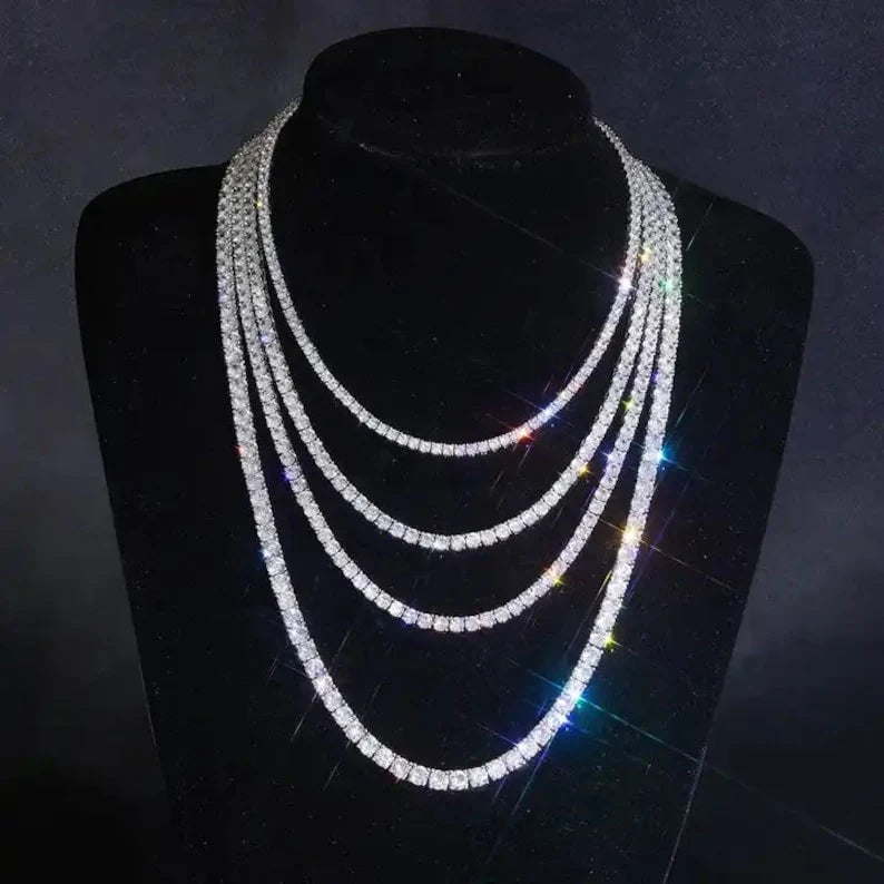 6MM Moissanite 925 Sterling Silver Tennis Chain