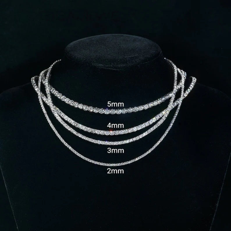 6MM Moissanite 925 Sterling Silver Tennis Chain