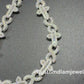12mm Sterling Silver Moissanite Cross Baguette Infinity Chain