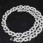 Silver Moissanite 15.5mm Infinity Chain