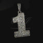 2.5" Sterling Silver Moissanite 1 Pendant