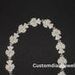 925 Silver Moissanite Gold Plated 15mm Floral Cross Chain