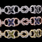 Marquise Sterling Silver Moissanite Bracelet