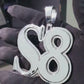 2.5" Sterling Silver S8 Pendant