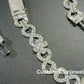 12mm Sterling Silver Moissanite Infinity Flower Chain