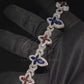 Big Small Marquise Moissanite Silver Bracelet