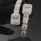 Cartier Baguette Moissanite Silver Bangle