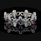 Multi Floral Moissanite Silver Bracelet