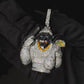 2.3" Sterling Silver Moissanite Gorilla Pendant