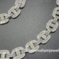 14mm 925 Sterling Silver Moissanite Gucci Link