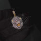 1.31" Sterling Silver Moissanite Lion Face Pendant