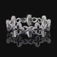 Multi Color Floral Moissanite Silver Bracelet