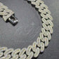 14mm Arc Middle Baguette 925 Sterling Silver Moissanite Chain