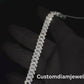 10mm Two Row Curve 925 Sterling Silver Moissanite Chain