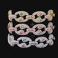 Big Small Pear Moissanite Silver Bracelet