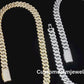 12mm 2row Square 925 Sterling Moissanite Chain