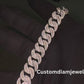 14mm Middle Baguette Diamond Sterling Silver Moissanite Chain