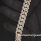 925 Silver Moissanite 14mm Middle Big Diamond Chain