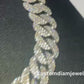 15mm Flat Round Moissanite Silver Hip Hop Chain
