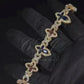 Big Small Marquise Moissanite Silver Bracelet
