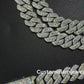 12mm SQ Middle Big Diamond Sterling Silver Moissanite Chain